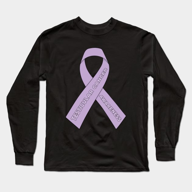 Testicular Cancer Awareness Ribbon Long Sleeve T-Shirt by DiegoCarvalho